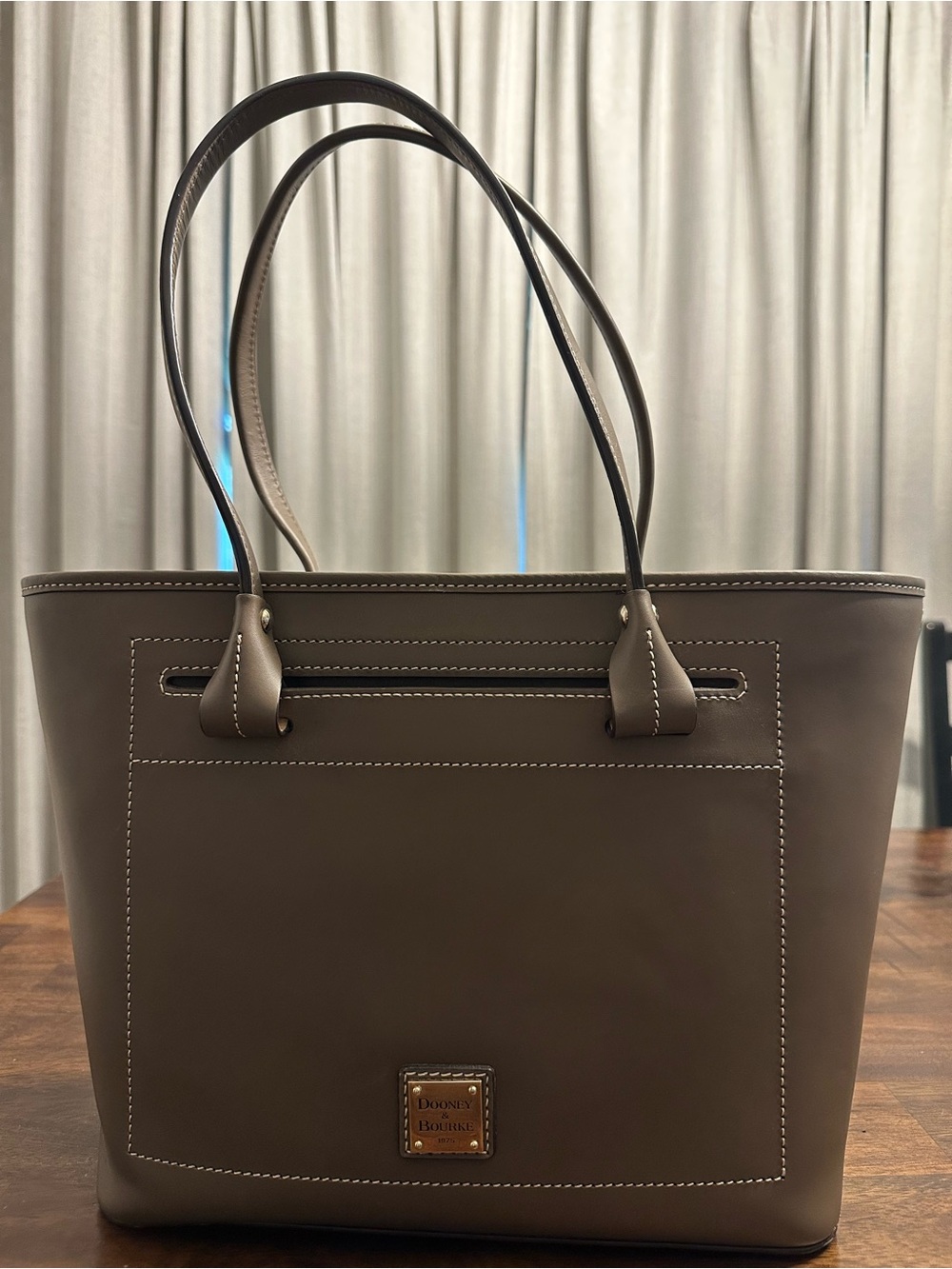Dooney & Bourke Taupe Brown Leather Tote